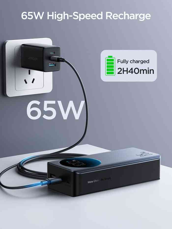 Joyroom JRPBF05 30000mAh 65W Digital Display Super Fast Charger Power Bank